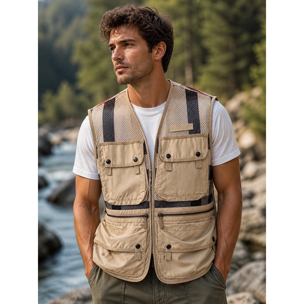 Burberry Finmere Vest Check Plaid Cargo Pocket Size Small